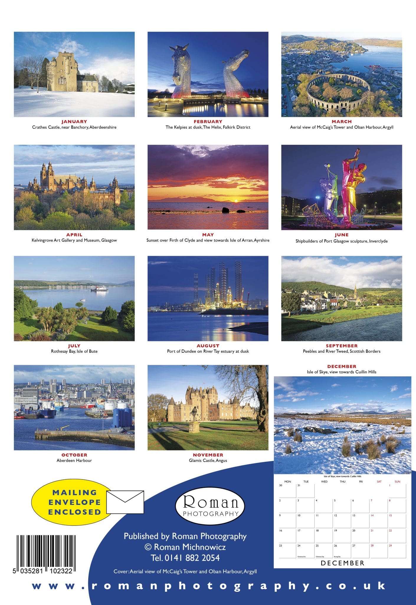 Scotland 2024 Calendar Roman Photography